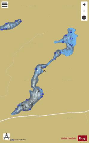 Ballyeighter Lough depth contour Map - i-Boating App
