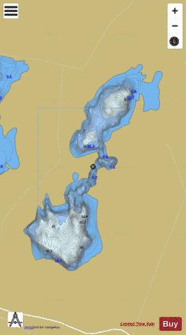 Rosroe Lough depth contour Map - i-Boating App