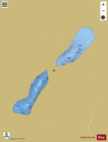 Ballycar Lough depth contour Map - i-Boating App