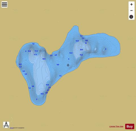 Ballyteige Lough depth contour Map - i-Boating App