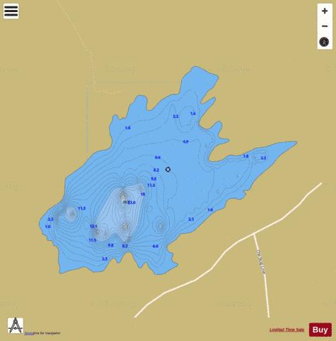 Muckanagh Lough depth contour Map - i-Boating App