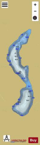 Lake west of Coolagh depth contour Map - i-Boating App