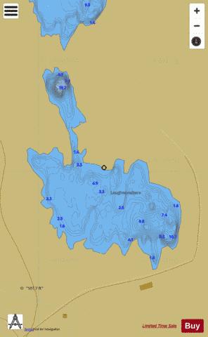 Camus Lakes depth contour Map - i-Boating App