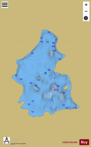 Loughaunemlagheask depth contour Map - i-Boating App