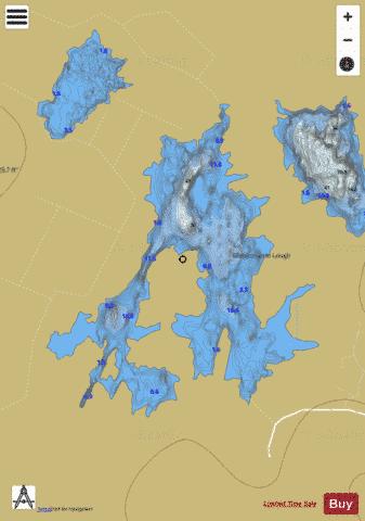 Glenicmurrin Lough depth contour Map - i-Boating App