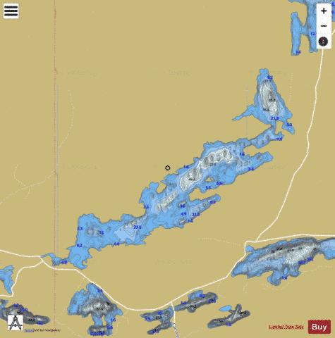 Derryclare Lough depth contour Map - i-Boating App