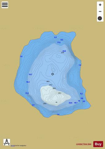 Tullyvellia Loughs depth contour Map - i-Boating App