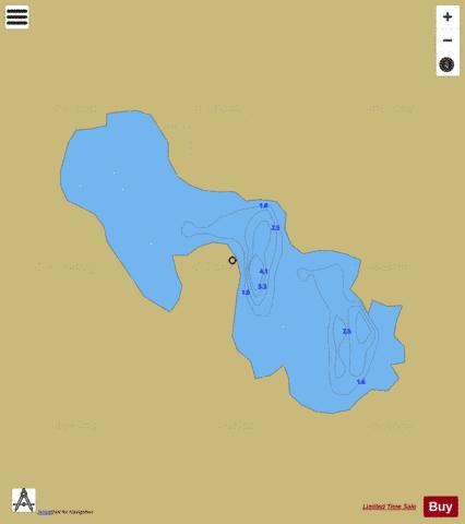 Doobehy Lough depth contour Map - i-Boating App