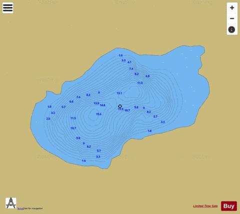 Bellanascarrow Lough depth contour Map - i-Boating App