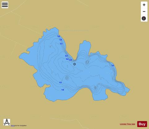 Cloonacleigha Lough depth contour Map - i-Boating App