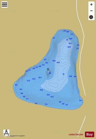 Drum Lough depth contour Map - i-Boating App