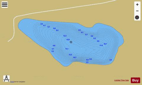 Killynenagh Lough depth contour Map - i-Boating App