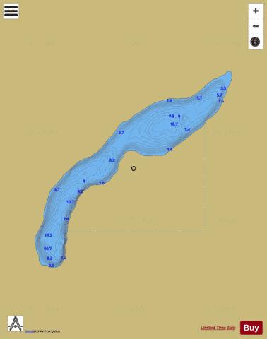 Coragh Lough depth contour Map - i-Boating App