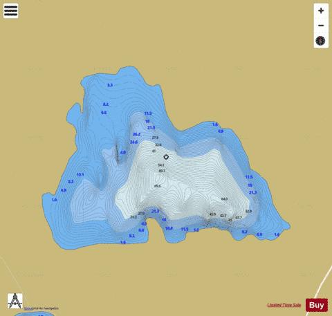 Drumlaheen Lough depth contour Map - i-Boating App
