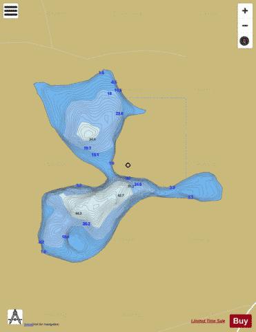 Bawn ( Lough ) depth contour Map - i-Boating App