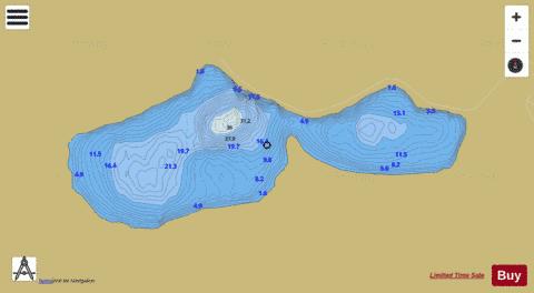 Baraghy Lough depth contour Map - i-Boating App