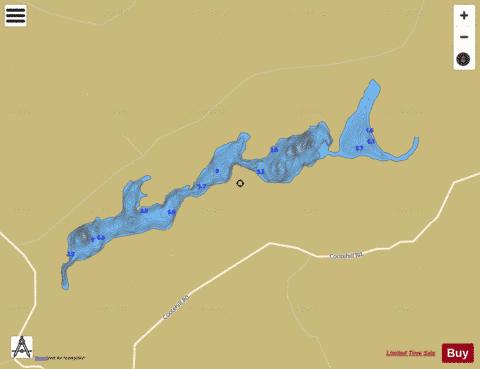 White Lough depth contour Map - i-Boating App