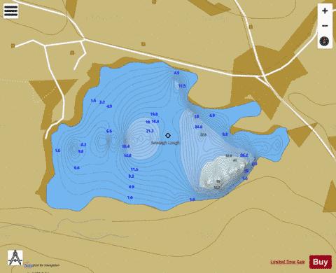 an tSeisigh ( Lough ) depth contour Map - i-Boating App