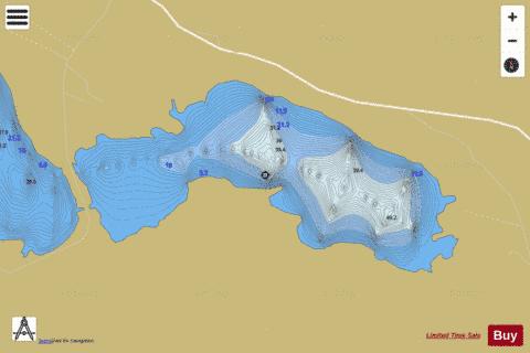 Dunlewy Lough depth contour Map - i-Boating App