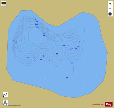 Fourth Bellagarda Lake depth contour Map - i-Boating App