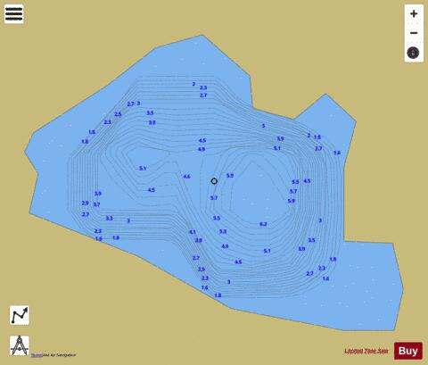 Upper Comba Lake depth contour Map - i-Boating App