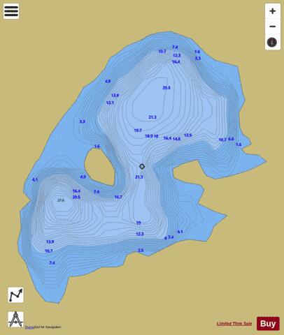 Lake Lajet depth contour Map - i-Boating App