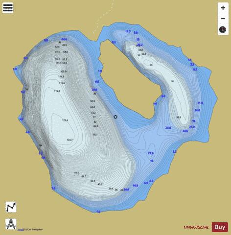 Lake Lasin depth contour Map - i-Boating App