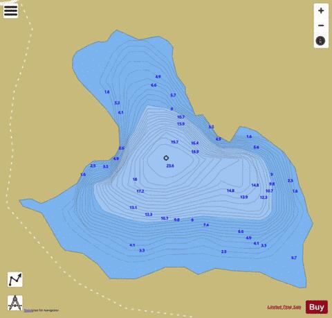 Lower Losere Lake depth contour Map - i-Boating App