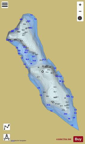 Lake Nero di Eugio depth contour Map - i-Boating App