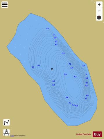 Lake Pian delle Mule depth contour Map - i-Boating App