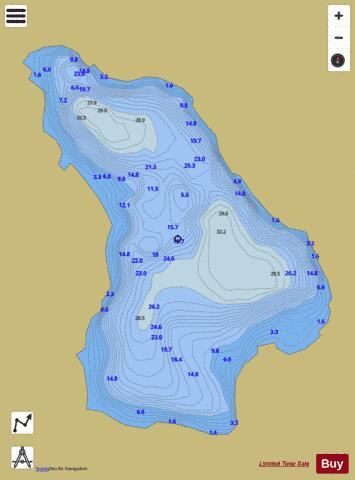 Lake Miserino depth contour Map - i-Boating App