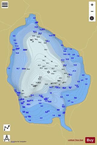 Lake Miserin depth contour Map - i-Boating App