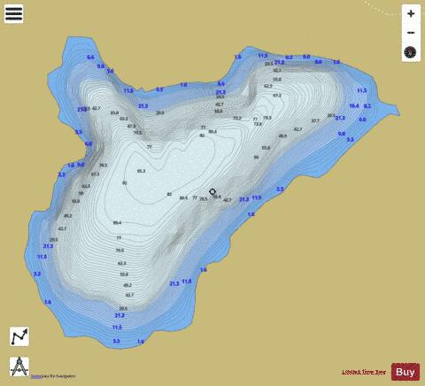 Lake Cornuto depth contour Map - i-Boating App