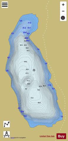 Lake Gelato depth contour Map - i-Boating App