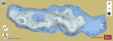 Gran Lake depth contour Map - i-Boating App