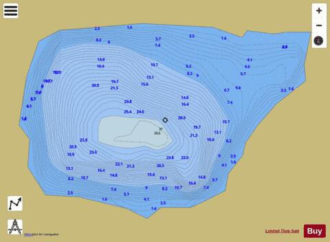 Lake Mont Glacier depth contour Map - i-Boating App