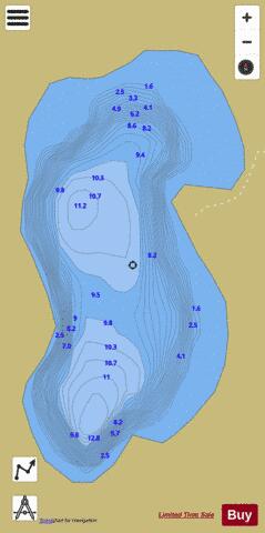 Lake Pana depth contour Map - i-Boating App