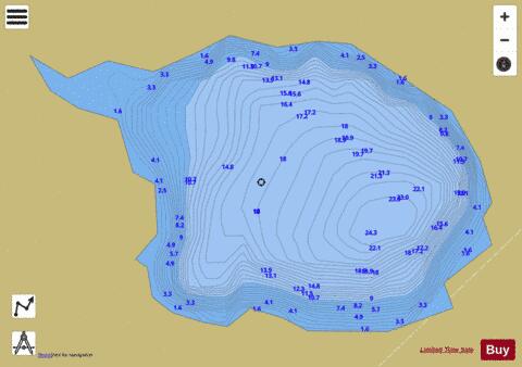 Lake Lavassey depth contour Map - i-Boating App