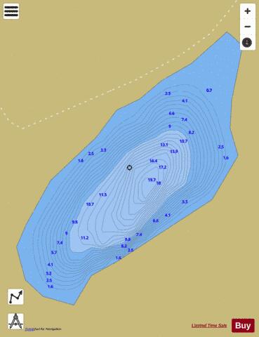 Lake Nero (Djouan) depth contour Map - i-Boating App