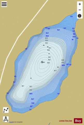 Lower Nivolet Lake depth contour Map - i-Boating App