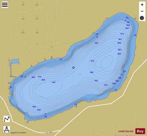 Lago Candia depth contour Map - i-Boating App