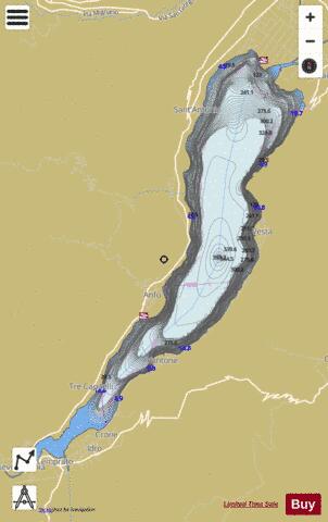 Lake Idro depth contour Map - i-Boating App