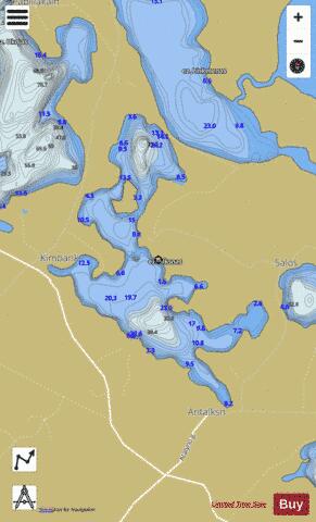 ez. Alksnas depth contour Map - i-Boating App