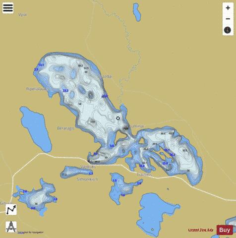 ez. Baluosas depth contour Map - i-Boating App
