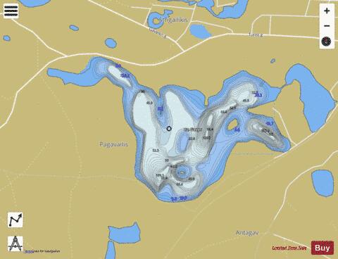 ez. Gavys depth contour Map - i-Boating App