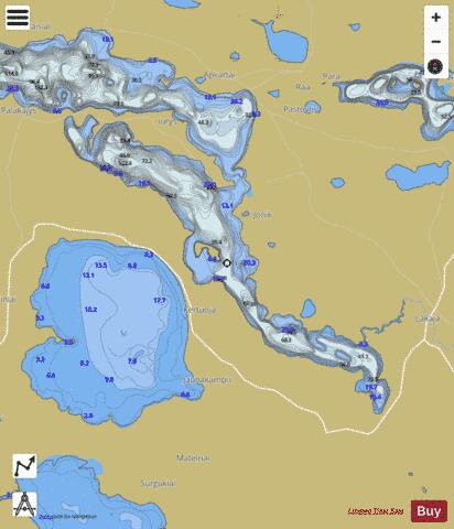ez. Juodieji Lakajai depth contour Map - i-Boating App