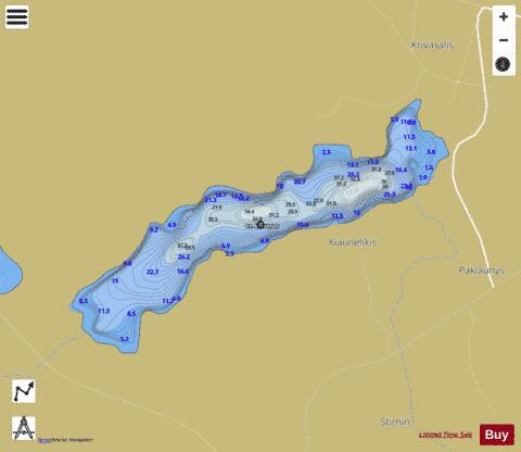 ez. Kiaunas depth contour Map - i-Boating App