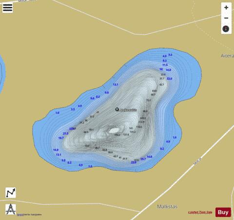 ez. Malkestaitis depth contour Map - i-Boating App