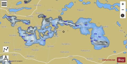 ez. Stirniai depth contour Map - i-Boating App