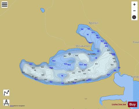 ez. Utenas depth contour Map - i-Boating App